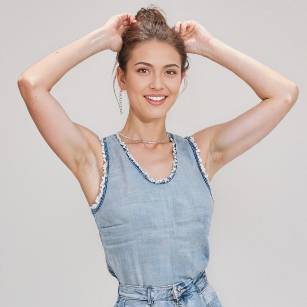 Mazik Shirt Women's Medium Blue Raw Hem Stonewash Denim Sleeveless Top